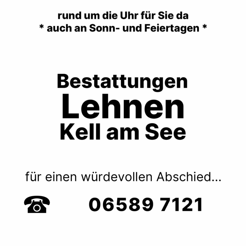 Beerdigungen Waldweiler